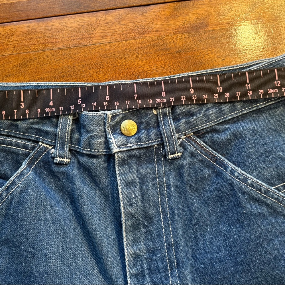 Women's Vintage Lee Painters Blue Jeans - Picture 5 of 9